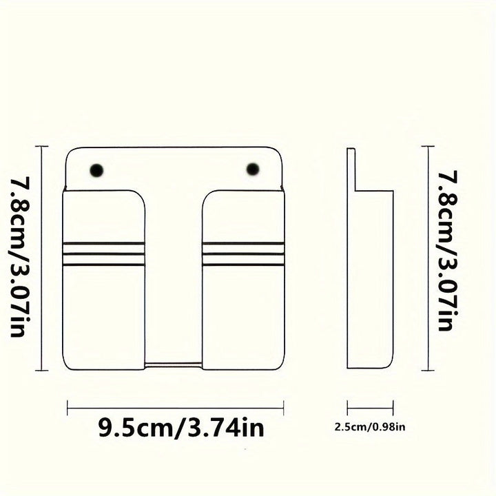 Organizador Versátil de Pared para Teléfonos, Controles Remotos y Cargadores - Instalación Sin Taladro, Perfecto para Dormitorio, Baño, Oficina, Estantes