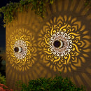 Linterna Solar para Valla Exterior - Lámpara de Metal IP65, Ideal para Jardín/Pasillos/Paredes/Decoración del Hogar con 26 Ambientes Festivos