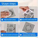 10pcs Pegatinas Desechables para Red de Drenaje de Ducha, Pegatinas de Filtro para Drenaje de Suelo y Nuevos Filtros de Drenaje para baños y bañeras, 10.01*10.01cm, Blanco