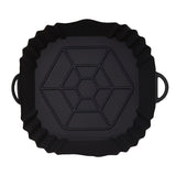 1pc Bandeja Reutilizable de Silicona para Freidora de Aire - Plato Hexagonal Antiadherente, Seguro para Microondas y Freidoras, Fácil Limpieza, Silicona Alimentaria para Cocina Saludable, Resistente hasta 450°F, Compatible con la Mayoría de Freidoras