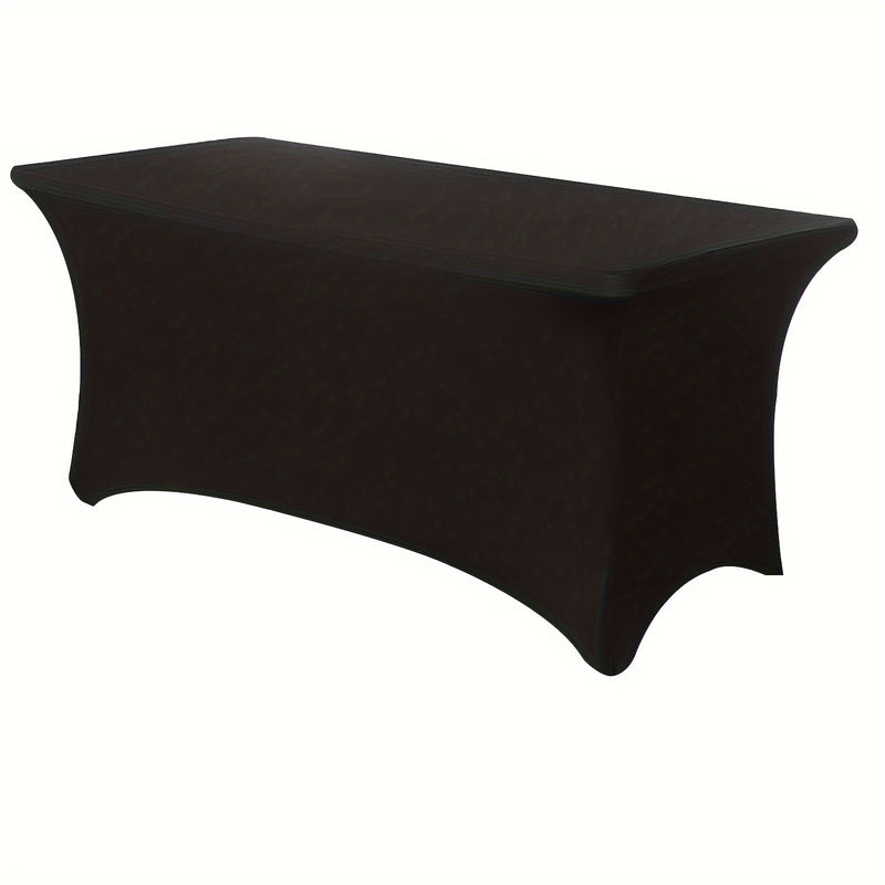 1pc Mantel Rectangular de Poliéster Elástico, Cubierta Lavable para Decoración de Cocina, Bodas, Cumpleaños, Fiestas, Exposiciones de Artesanía, Eventos de Bar, Fiestas al Aire Libre, Festivales de Cócteles, Mantelería, Cobertura Completa, Exposiciones d
