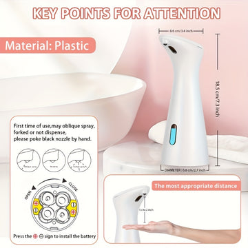 Dispensador de Jabón Eléctrico con Detección, Impermeable Automático, Máquina de Jabón con Sensores para Gel de Ducha y Champú, Lavado Automático de Teléfono con Sensor Infrarrojo, Accesorios de Baño, Suministros para el Hogar