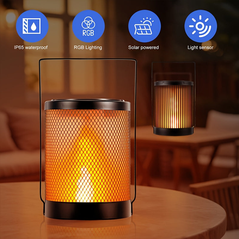 1 lámpara solar para exteriores, gran luz solar colgante para jardines, luces LED solares de metal, adecuadas para jardines, patios, balcones, pasillos, césped, regalos para familiares, amigos, Navidad, Halloween, Acción de Gracias