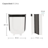 Basurero Cocina Colgante Plegable Papelera Multiusos 04301