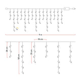 Cortina LED Intercalada 9 m 300 Luces Navidad Blanco 300LEDCB2