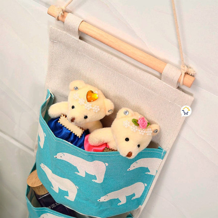 Bolsa Organizadora Colgante 3 Bolsillos Multiusos MD303