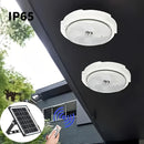 Luces Solares de Pared con 50 LEDs y Control Remoto - Instalación Fácil, Iluminación Automática al Anochecer para Porche, Jardín y Balcón