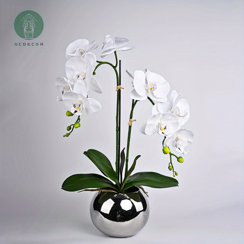 1 Pieza, Orquídea De Imitación, Planta En Maceta, Adorno De Flores En Maceta, Planta Decorativa De Flores, Accesorios Para Fotos, Decoración Al Aire Libre, Decoración Del Hogar, Regalos Para El Día De La Madre, Regalos De Cumpleaños