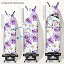 Funda de tabla plana de hierro de alta resistencia con diseño floral - Tamaño estándar, relleno completo, bordes elásticos, lavable en máquina, no incluye tabla plana, accesorio para habitación de lavado, decoración de habitación de lavado, 2D plana