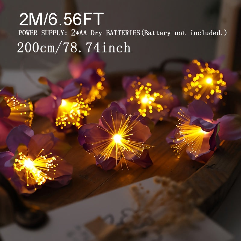 Encantadoras Luces de Hada de 199.95cm - 10 LED Cálidos para Decoración de Navidad y Jardín, Perfectas para Fiestas y Festividades al Aire Libre, Decoración Navideña