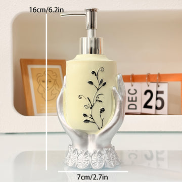 1pc Botella de Baño Dorada y Plateada, Recipiente Rellenable para Decoración del Hogar, Dispensador de Baño, Pieza Práctica para el Hogar