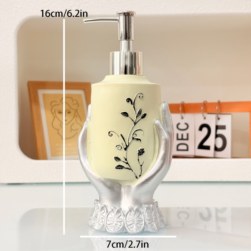 1pc Botella de Baño Dorada y Plateada, Recipiente Rellenable para Decoración del Hogar, Dispensador de Baño, Pieza Práctica para el Hogar