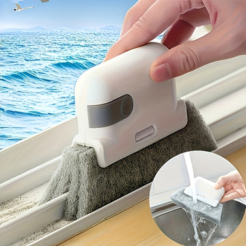 Un cepillo de limpieza portátil versátil adecuado para ventanas y cocinas - Cuenta con surcos y herramientas para grietas fáciles de usar, un elemento esencial reutilizable para limpiar el polvo en casa.
