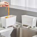 Un contenedor de basura de cocina no recargable con filtro - un recolector de basura de alimentos fácil de limpiar, adecuado para fregaderos, diseñado para ahorrar espacio en el hogar.