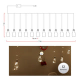Cortina Micro LED 3 X 1 M Botellas 12 Tiras 192 Luces Blanco 1612