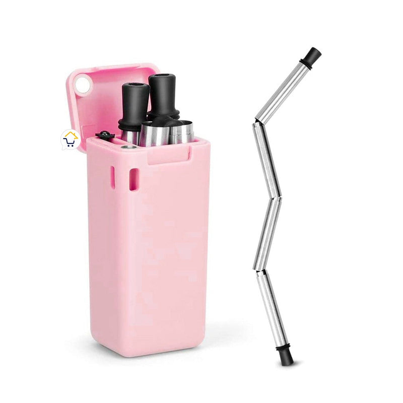 Pitillo Reutilizable Acero Inoxidable Plegable Ecológico JK040