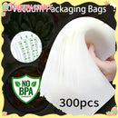 300 unidades de Bolsas de embalaje al vacío libres de BPA, Bolsas de almacenamiento de alimentos reutilizables, Bolsas de almacenamiento de alimentos herméticas para la organización de la cocina, Accesorios de conservación al vacío para el almacenamiento