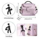 1 caja de almuerzo aislada CJORWYN para mujeres y hombres - Bolsa refrigerante de gran capacidad con correa de hombro ajustable, poliéster duradero, sin contacto con alimentos, ideal para oficina, escuela, picnic, camping, viajes, caja de almuerzo aislada
