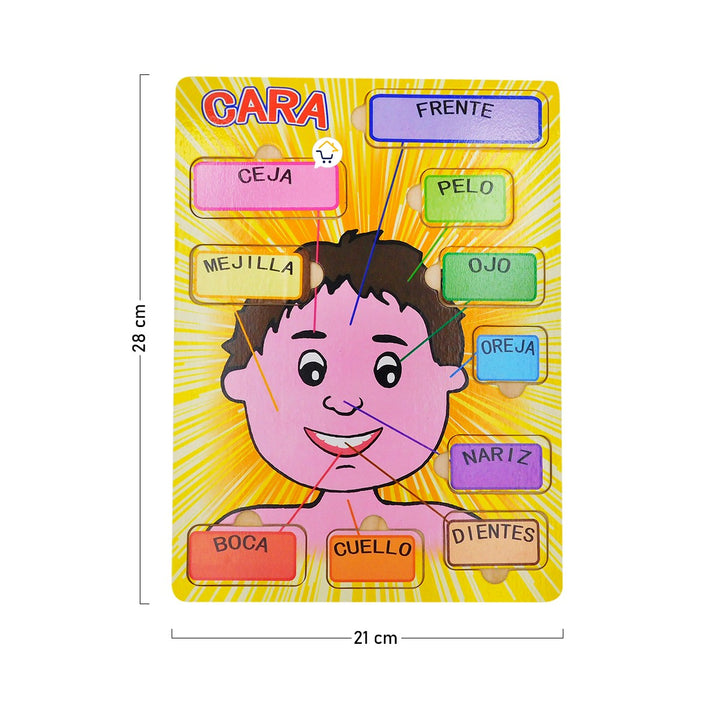 Rompecabezas Didáctico Rostro Niño Madera MD375