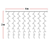 Luz Cascada 4X2 Metros 320 LED Luces Navidad BLANCA 320LEDB2
