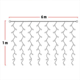 Luz Cascada 6X1 Metros 320 LED Luces Navidad BLANCA  6X1320Lb