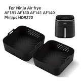 1/2 piezas de funda de silicona para freidor de aire de 8,8 pulgadas para freidor de aire de 5,5 a 7 tazas, resistente al calor y fácil de limpiar, bandeja de silicona para freidor de aire Ninja AF181, AF180, AF141, AF140, Philips HD9270