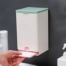 Porta pañuelos perforado, caja de almacenamiento para toallas sanitarias montada en la pared, caja de almacenamiento para baño, organizador para guardar artículos del hogar, ideal para organizar y almacenar en el baño, dormitorio, cocina y oficina