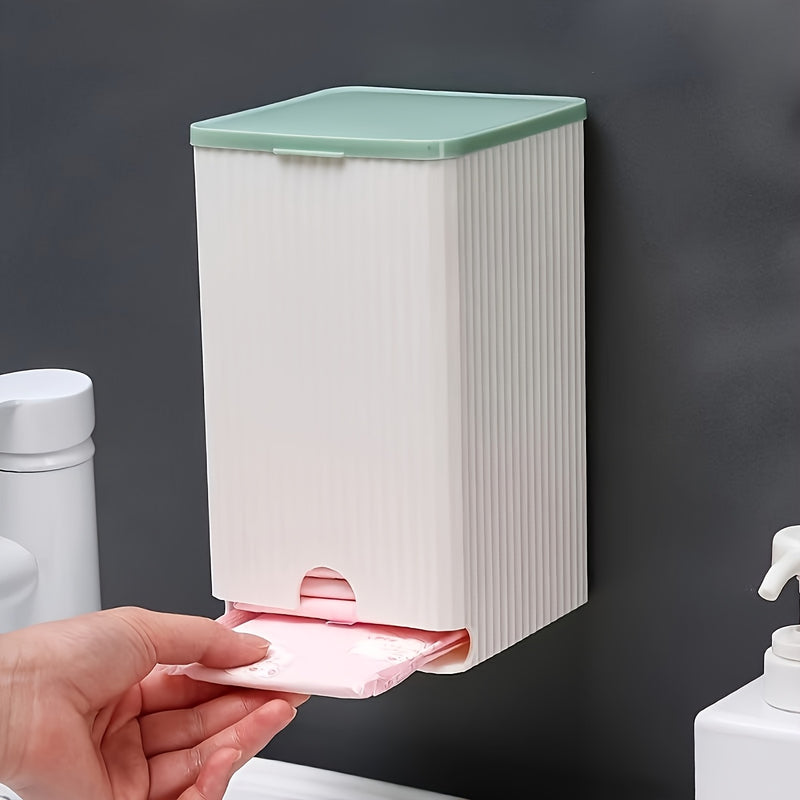 Porta pañuelos perforado, caja de almacenamiento para toallas sanitarias montada en la pared, caja de almacenamiento para baño, organizador para guardar artículos del hogar, ideal para organizar y almacenar en el baño, dormitorio, cocina y oficina