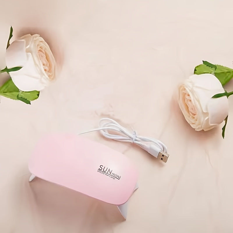 Lámpara LED SUNmini para manicura, diseño plegable, portátil y liviana, ideal para viajes y uso en casa, perfecta para salones de uñas y manicura en el hogar, cuerpo de plástico duradero, accesorio para arte en uñas, alimentación por USB