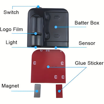 8 piezas de luces LED univer de bienvenida para puertas con pegatinas reflectantes de seguridad - Fácil instalación, aptas para sedanes, SUV, furgonetas, de larga duración y duraderas, accesorios LED univer para coches, día de San Valentín, Acción de Gra