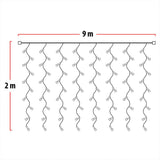 Luz Cascada 9X2 Metros 900 LED Luces Navidad MULTICOLOR  2027