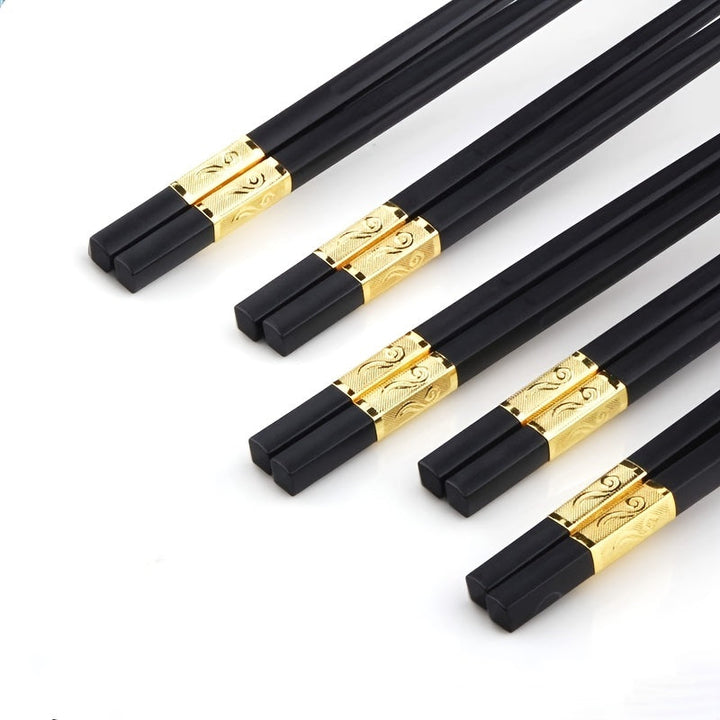 1/5/10 pares de palillos chinos de fibra de vidrio, palillos reutilizables antideslizantes, palillos chinos resistentes a altas temperaturas sin pintura y sin cera para cocinar, aptos para lavavajillas