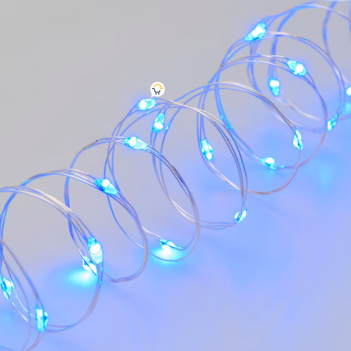 Extensión Micro LED Lineal 20 m 200 Luces Navidad Azul 1552