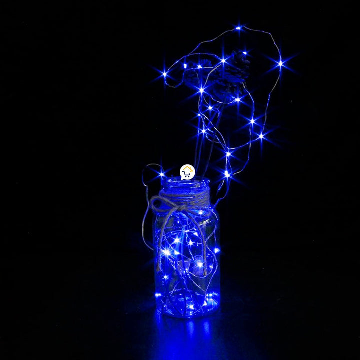 Extensión Micro LED Lineal 20 m 200 Luces Navidad Azul 1552