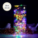 Extensión Micro LED Lineal 20 m 200 Luces Navidad Multicolor 1553