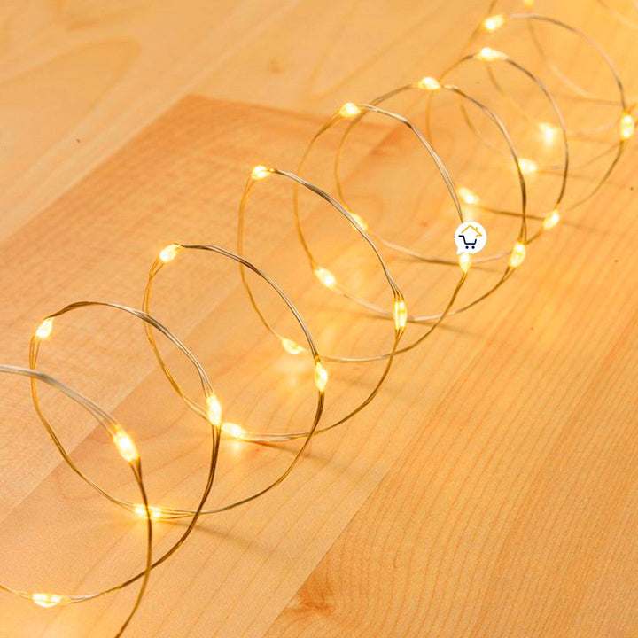 Extensión Micro LED Lineal 10m 100 Luces Navidad Cálida 1540C