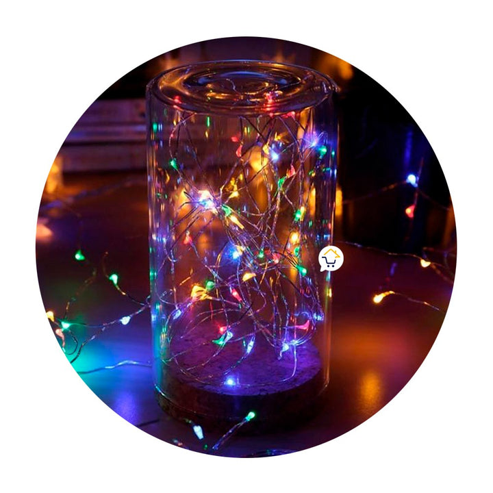 Extensión Micro LED Lineal 10m 100 Luces Navidad Multicolor 1543C