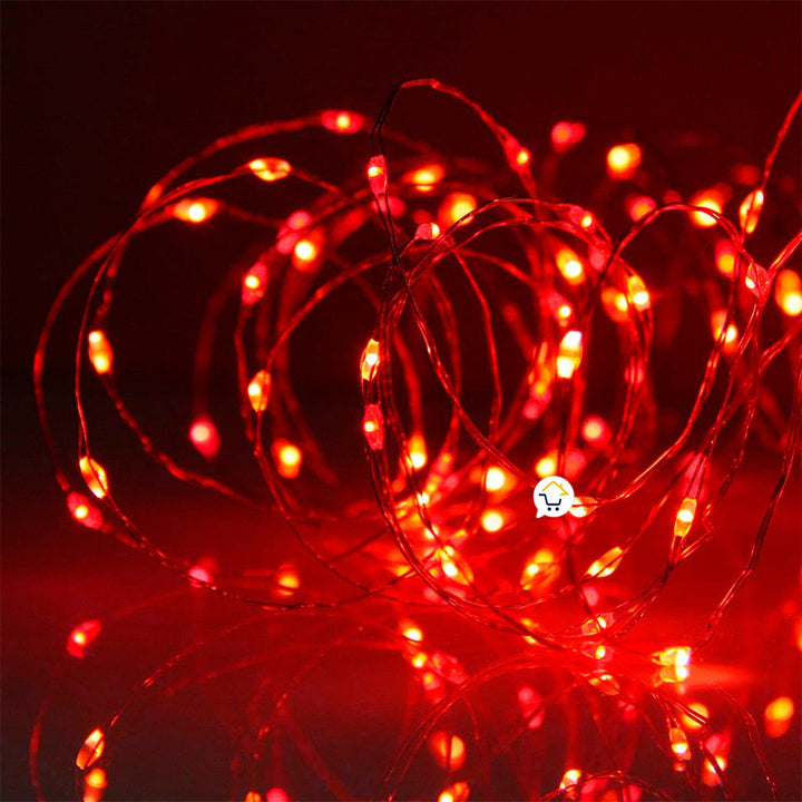 Extensión Micro LED Lineal 10m 100 Luces Navidad Rojo 1545C