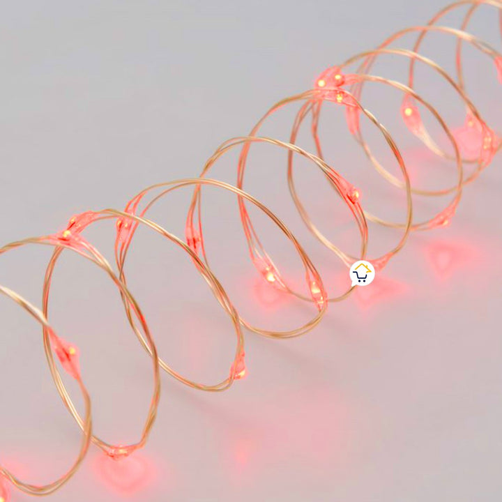 Extensión Micro LED Lineal 10m 100 Luces Navidad Rojo 1545C