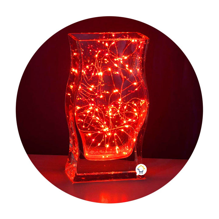 Extensión Micro LED Lineal 10m 100 Luces Navidad Rojo 1545C