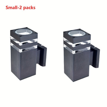 1/2 piezas de lámpara de pared para exterior con base E27 reemplazable, ideal para porche, puerta principal, jardín, balcón o escaleras (no incluye focos)
