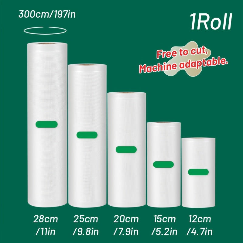 3 metros por rollo de bolsas para sellado al vacío - duraderas, libres de BPA, resistentes al desgarro, fáciles de cortar, adecuadas para cocina sous vide, preparación de comidas, almacenamiento de carne, etc., esencial en la cocina - material PE+PA, bla