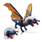 Dragón Grande 2 Cabezas Alas Movimiento Luces Sonidos 6613