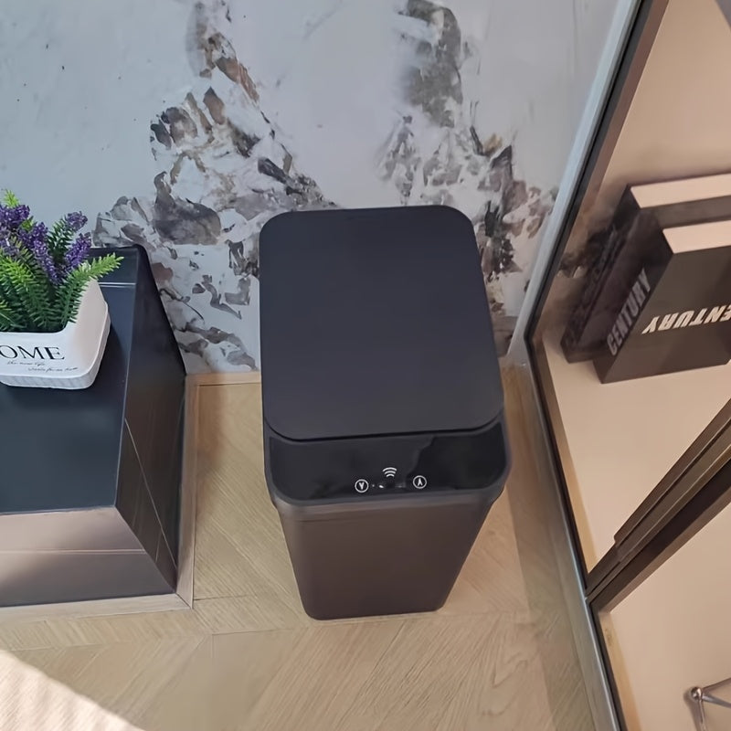 EANE Papelera inteligente con batería, cierre automático con sensor, montaje en pared, papelera automática completa para baño y sala de estar, funcionamiento ≤36V - Sin batería