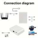 Conmutador de red, extensor de cable de red Ethernet, soporta hasta 1 Gbps, extiende cuatro puertos con un cable, plug-and-play, amplia compatibilidad, alta potencia, fuerte disipación de calor, rendimiento estable y eficiente, más seguro, pequeño y port