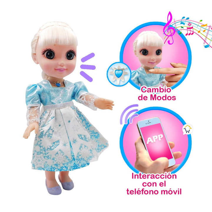 Muñeca Interactiva Princesa Conexión Celular Tablet MG19010