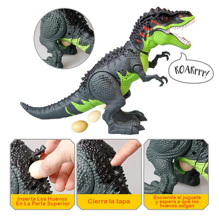 Dinosaurio Pone Huevos Vapor Luces Sonido y Movimiento 108