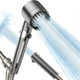 Cabezal de ducha ajustable con filtro, 3 niveles, montaje en pared, experiencia de lluvia, plástico azul, accesorio para grifo, ideal para decoración de baño en Navidad y Halloween, accesorios para ducha