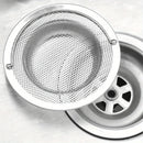 1 pieza, Cernidor de fregadero de acero inoxidable con asa, resistente a la herrumbre, filtro de malla antiatascos para fregaderos de cocina y baño, evita con facilidad los atascos, ideal para drenar restos de verduras y frutas, incluye acero inoxidable