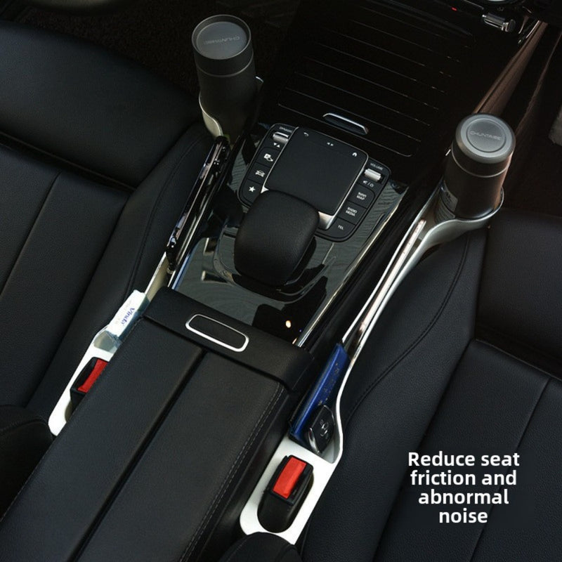 2 Piezas de Organizador Multifuncional para Auto con Portavasos - Solución de Almacenamiento en Plástico Duradero para Asientos Delanteros y Traseros, Ideal para Mantener el Interior del Coche Limpio y Ordenado | Diseño Elegante | Soporte Resistente